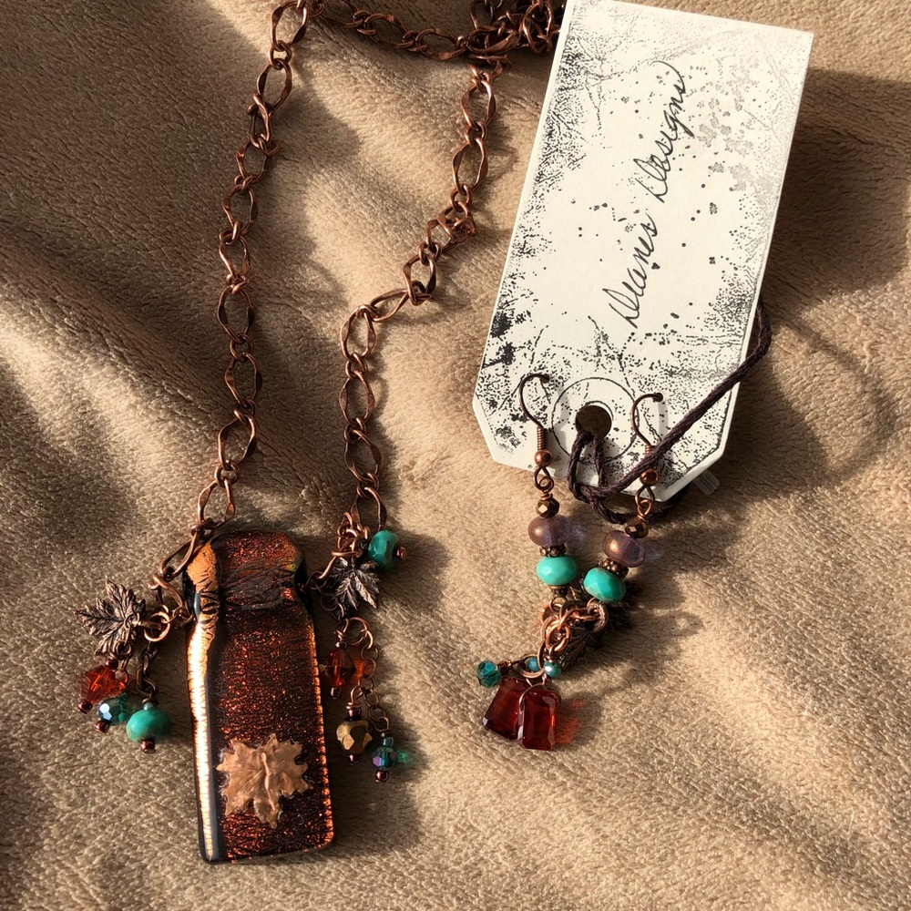 Necklace with matching earrings